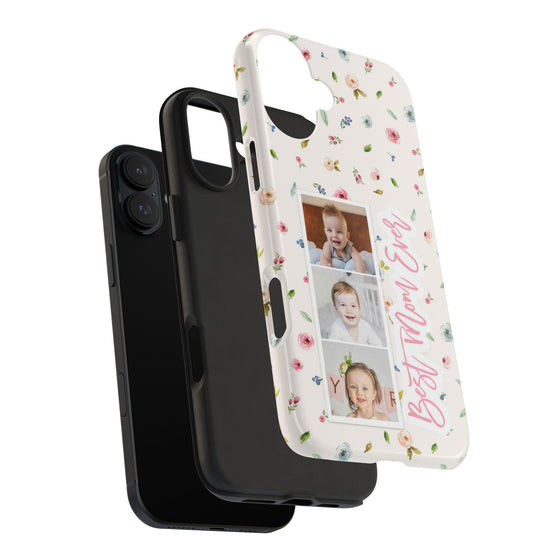 Floral Best Mom Ever Phone Case - Personalizable Tough Cases for Moms - PC028