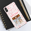 Personalized Mom Photo Collage Phone Case - Bow Design -PC015