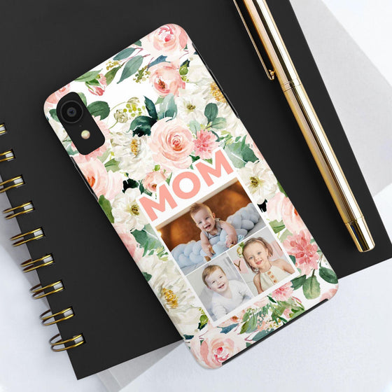 Floral Mom Phone Case with Custom Photo Slots - Perfect Gift for Mother's Day - PC023