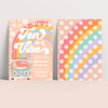 Editable Ten Is A Vibe Birthday Invitation G710