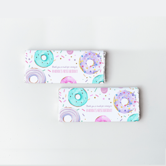 Editable Sweet One Birthday Candy Bar Wrapper Chocolate D001