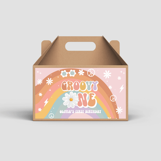 Editable Groovy ONE Box Label G101