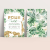 Editable Four Ever Wild Birthday Invitation J04