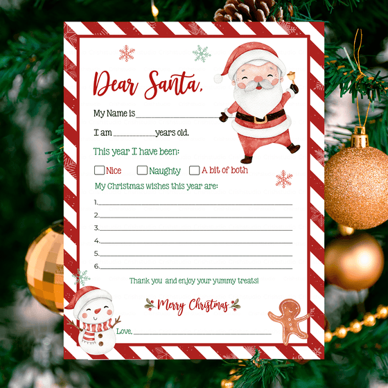 Letter To Santa Printable Easy To Print LTS04