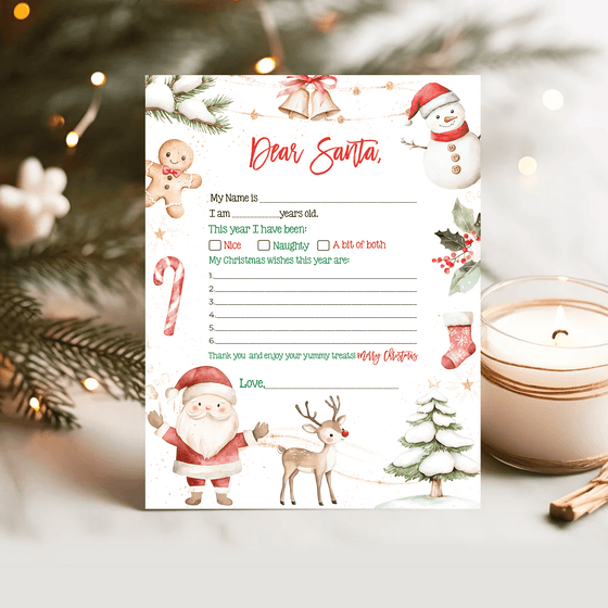 Letter To Santa Printable Easy To Print LTS12