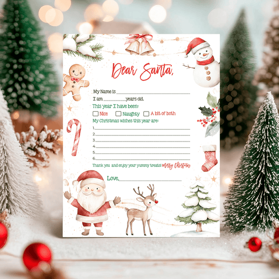 Letter To Santa Printable Easy To Print LTS12