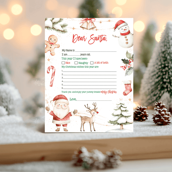Letter To Santa Printable Easy To Print LTS12