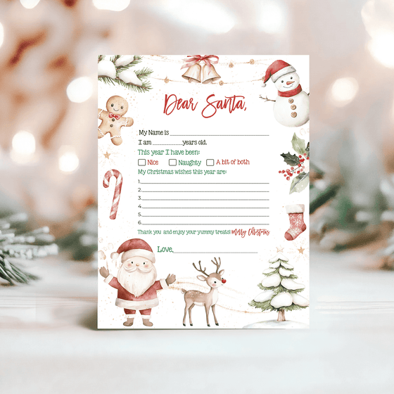 Letter To Santa Printable Easy To Print LTS12