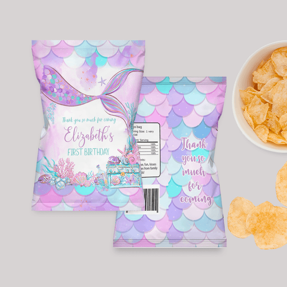 Editable Oneder The Sea Chip Bag M101