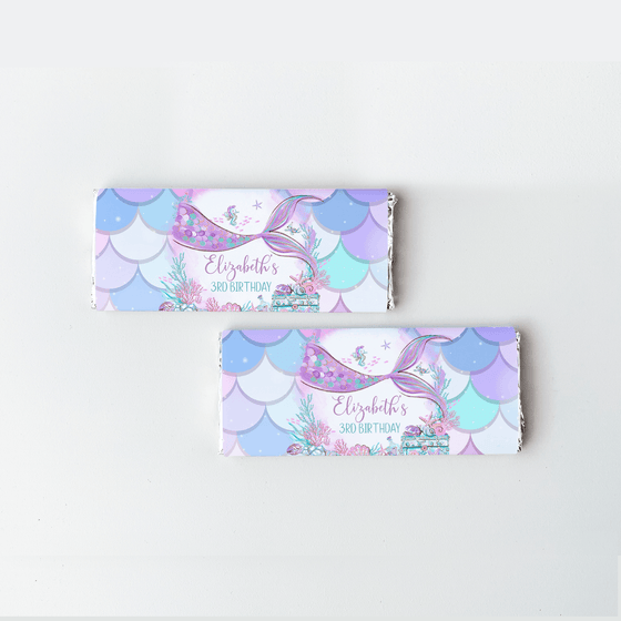 Editable Under The Sea Candy Bar Chocolate Wrapper  M304