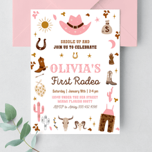  Editable My First Rodeo Invitation R004