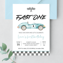  Editable Fast One Birthday Invitation R201