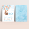Editable Teddy Bear Birthday Invitation T204