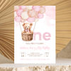 Editable Teddy Bear Birthday Invitation T304