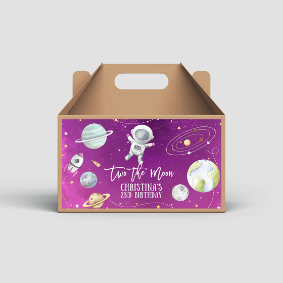 Editable Two The Moon Box Label TM02