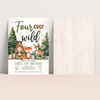 Editable Four Ever Wild Birthday Invitation W304