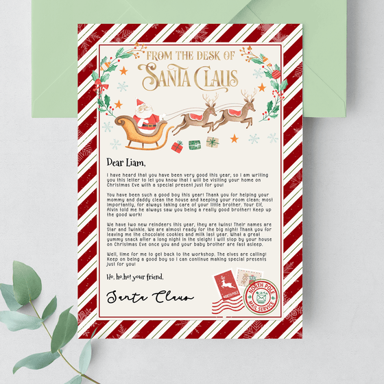 Editable Letter From Santa SL102