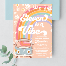  Editable Eleven Is A Vibe Birthday Invitation G711