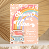 Editable Eleven Is A Vibe Birthday Invitation G711