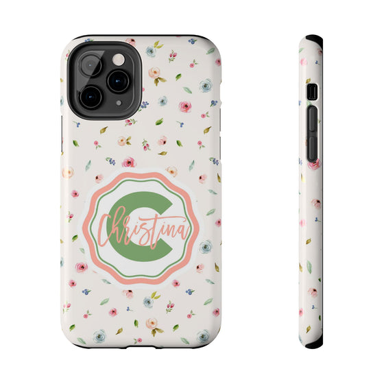 Personalized Floral Tough Phone Case for Women | Durable & Stylish Protection - PC029