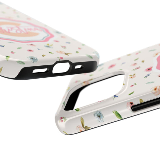 Personalized Floral Tough Phone Case - Custom Name Design - PC030