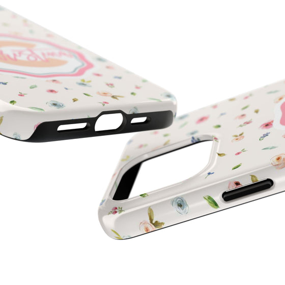Personalized Floral Tough Phone Case - Custom Name Design - PC030