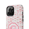 Personalized Tough Phone Case with Pink Bow Design - PC017