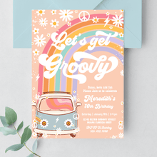  Editable Let's Get Groovy Birthday Invitation G713