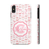 Personalized Tough Phone Case with Pink Bow Design - PC017