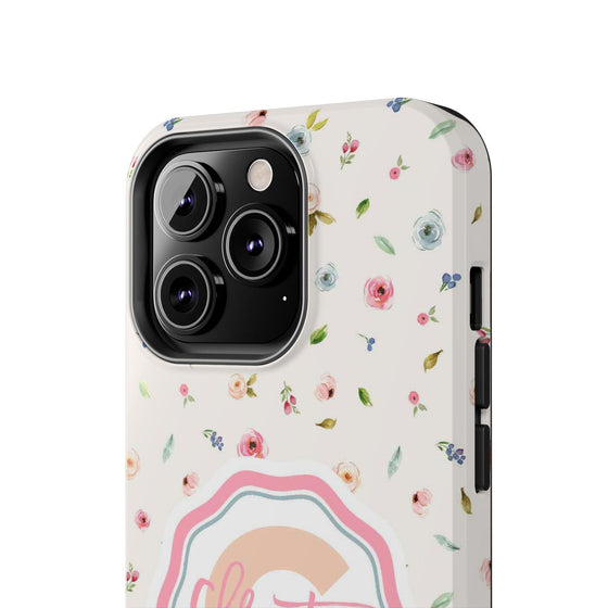 Personalized Floral Tough Phone Case - Custom Name Design - PC030