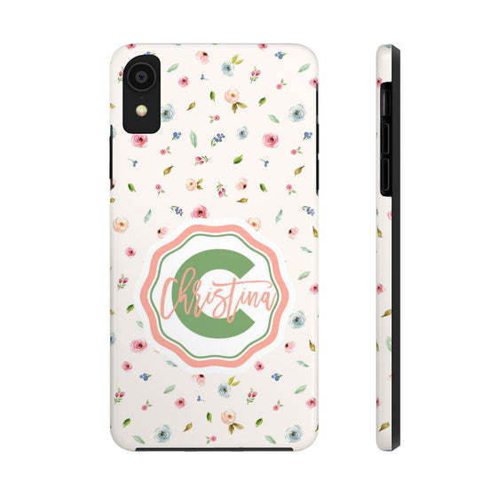 Personalized Floral Tough Phone Case for Women | Durable & Stylish Protection - PC029