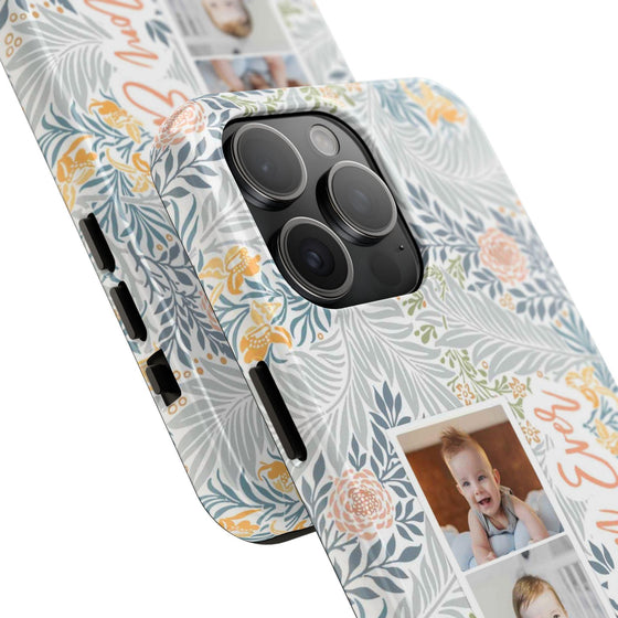 Personalized Tough Phone Case - Best Mom Ever with Floral Design - PC002