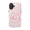 Personalized Tough Phone Case with Pink Bow Design - PC017