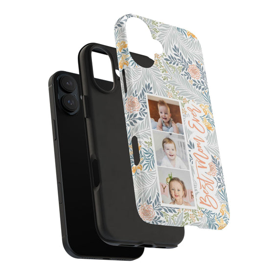 Personalized Tough Phone Case - Best Mom Ever with Floral Design - PC002