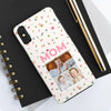 Floral Mom Photo Tough Phone Case - Durable Protection for Loving Mothers - PC027