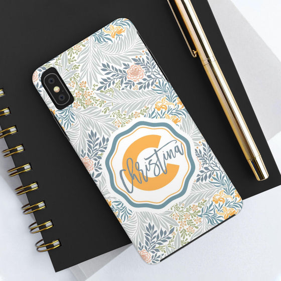Custom Monogram Phone Cases With Floral Design - PC003