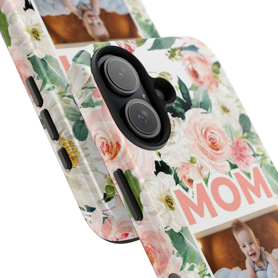 Floral Mom Phone Case with Custom Photo Slots - Perfect Gift for Mother's Day - PC023