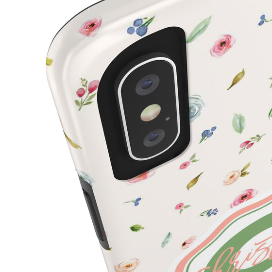 Personalized Floral Tough Phone Case for Women | Durable & Stylish Protection - PC029