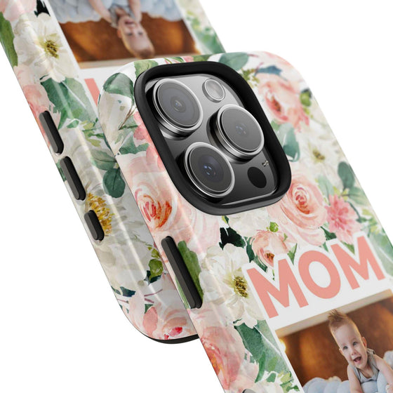 Floral Mom Phone Case with Custom Photo Slots - Perfect Gift for Mother's Day - PC023