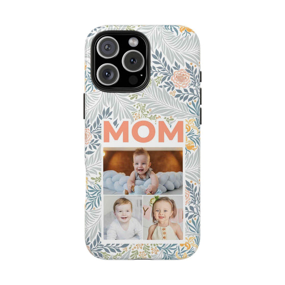Custom Photo Collage iPhone Case for Mom - Floral Design - PC001