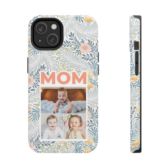 Custom Photo Collage iPhone Case for Mom - Floral Design - PC001