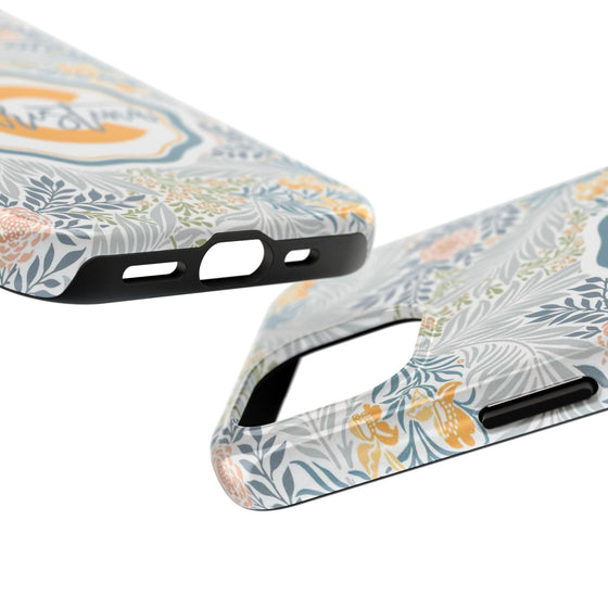 Custom Monogram Phone Cases With Floral Design - PC003