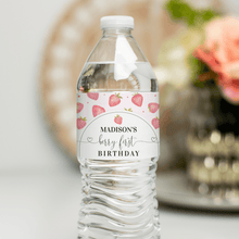  Editable Strawberry  Water Bottle Labels BF01