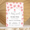 Editable Berry Sweet 2nd Birthday Invitation BF05