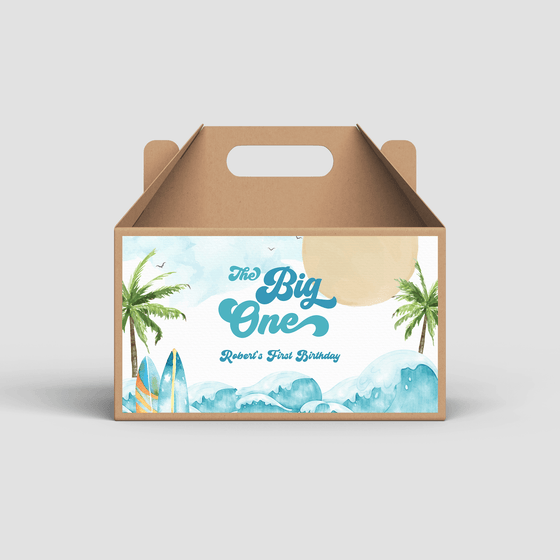 Editable The Big One Birthday Box Label BO1
