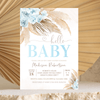 Editable Boho Pampas Grass Baby Shower Invitation BP105