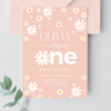 Editable Daisy First Birthday Invitation D105