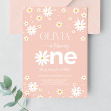  Editable Daisy First Birthday Invitation D105