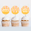 Editable Groovy Cupcake Toppers G117