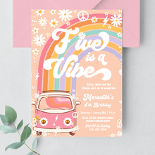  Editable Five Is A Vibe Birthday Invitation G205